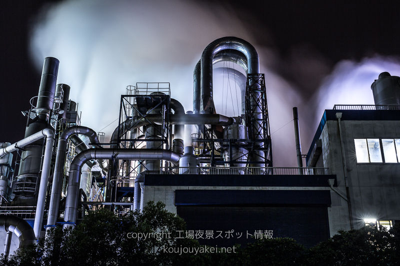 碧南市　日本コーンスターチ前の工場夜景