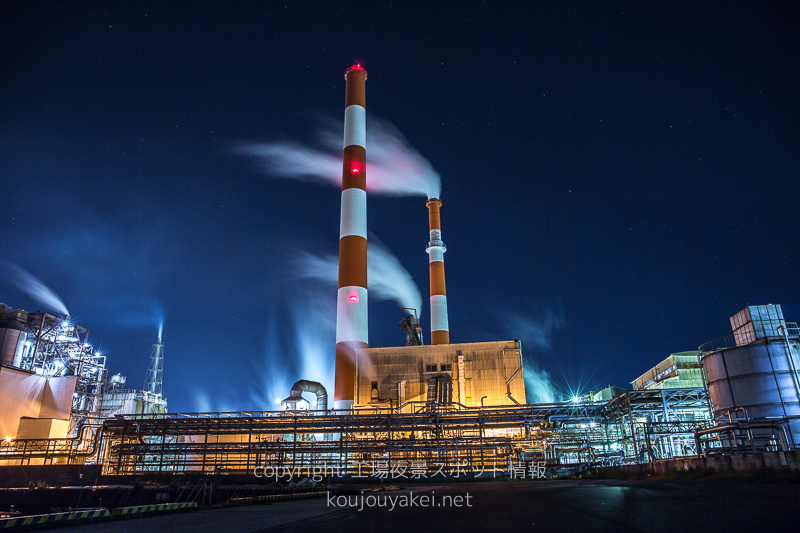大竹市　 東栄地区港湾緑地の工場夜景（三菱ケミカル）