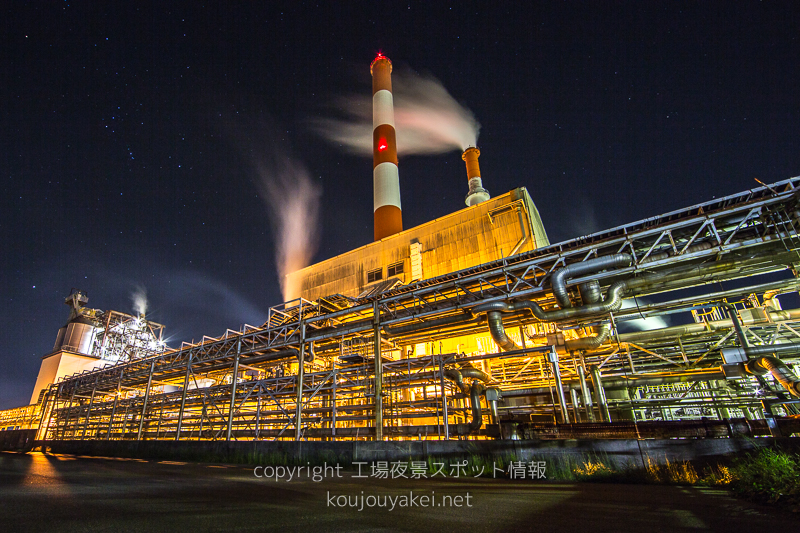 大竹市　 東栄地区港湾緑地の工場夜景スポット