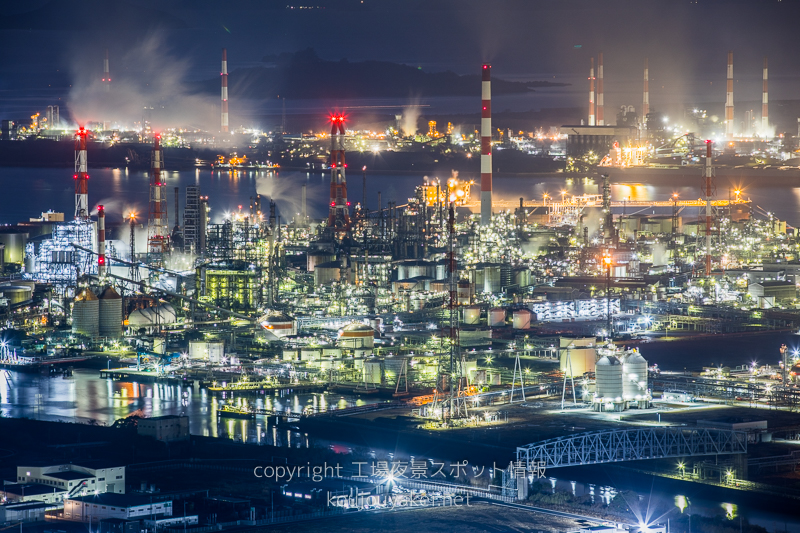 倉敷市水島　鷲羽山スカイラインからの工場夜景