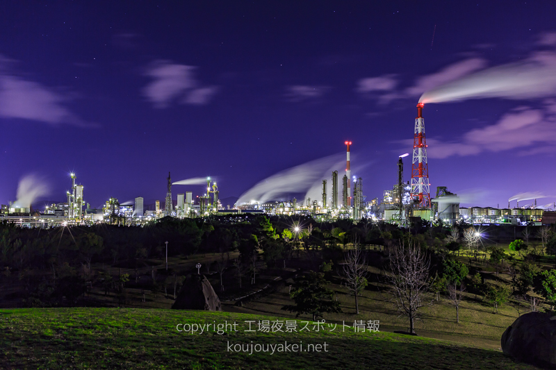 姫路市　網干なぎさ公園の工場夜景スポット