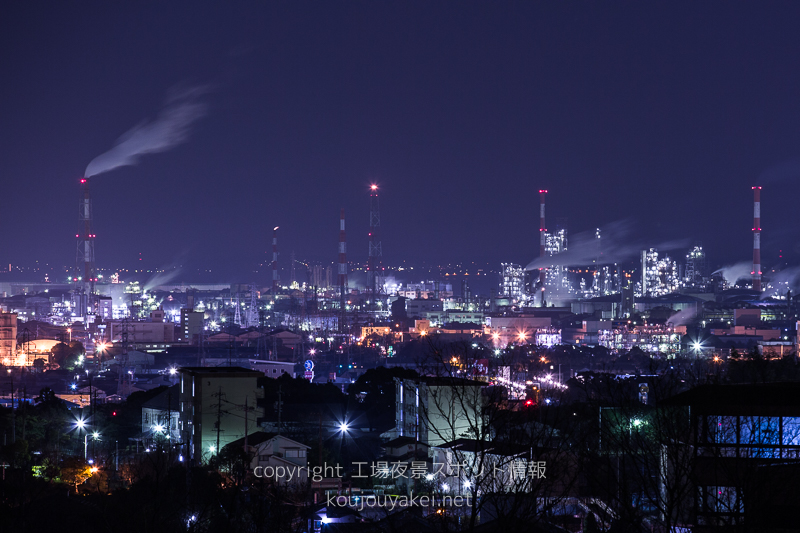 四日市市　南部丘陵公園からの工場夜景