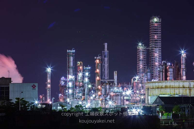 霞ヶ浦緑地公園北部の工場夜景