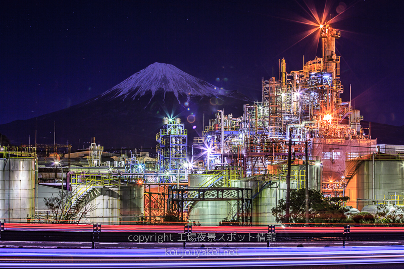 静岡市　イハラニッケイ化学工業前の工場夜景スポット