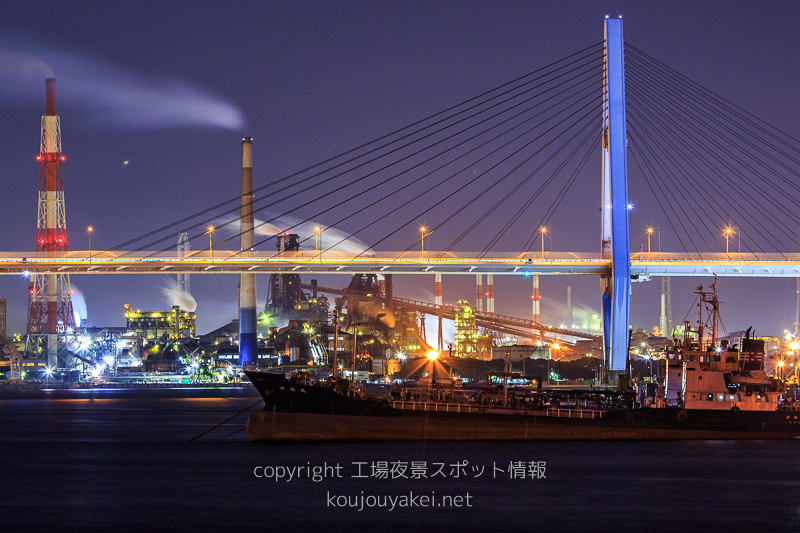 名古屋港　 潮見橋の工場夜景スポット