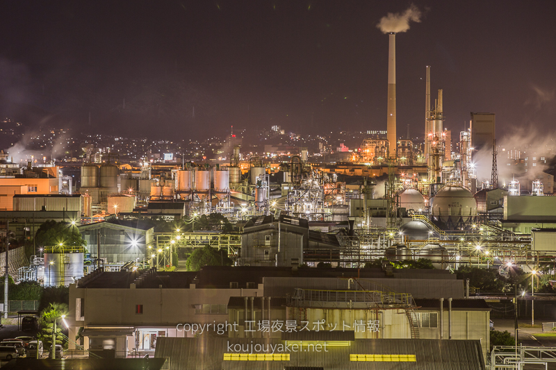 周南市　周南大橋からの工場夜景