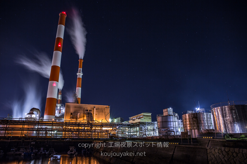 大竹市　 東栄地区港湾緑地の工場夜景